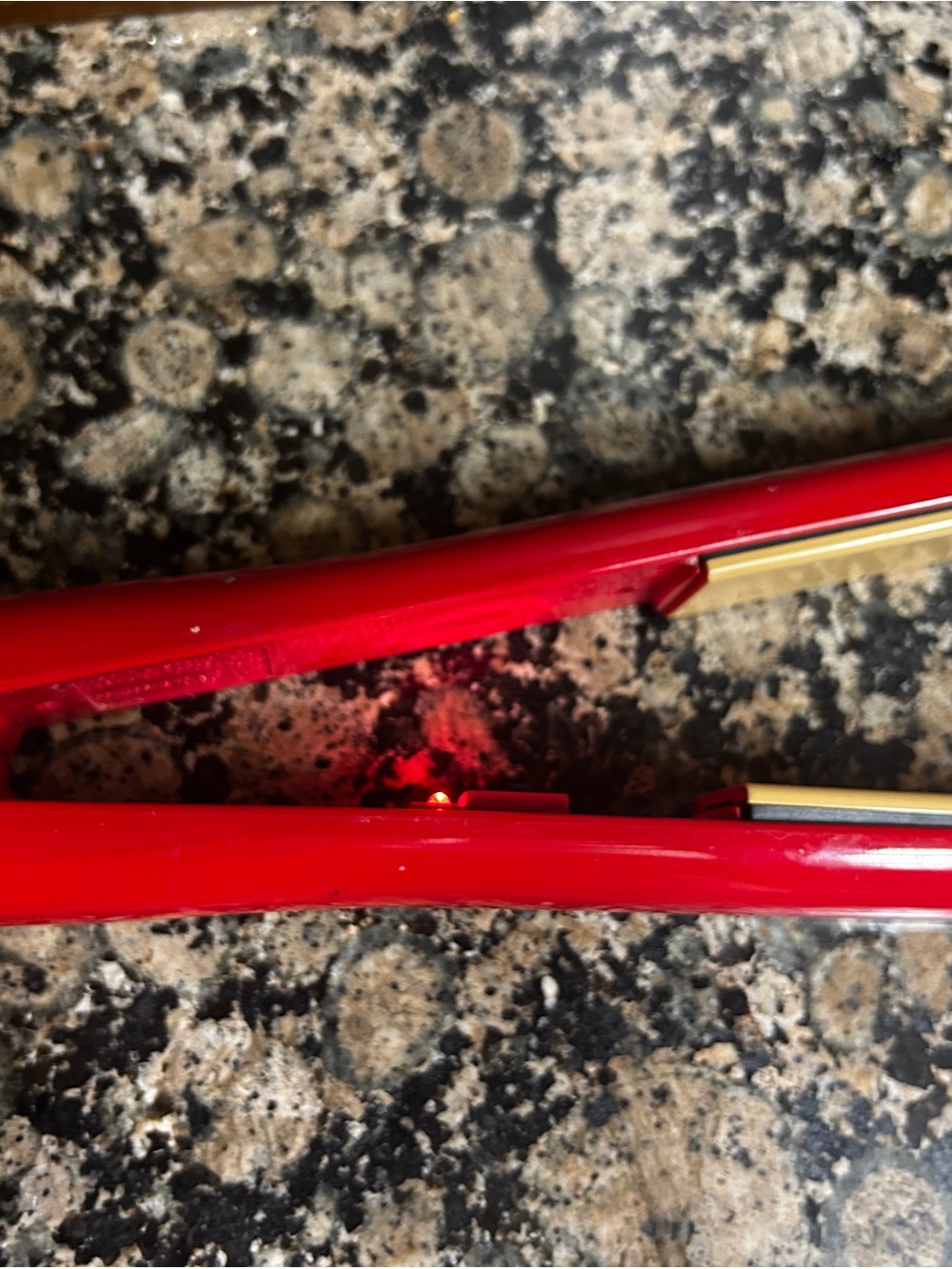 Ultra Chi Red Ceramic Hair Straightener with Gold Plates